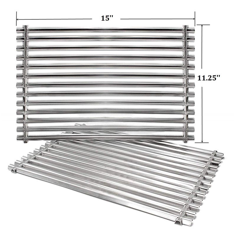 Hongso 65905 304 Stainless Steel Grill Grates for Weber Genesis Silver A, Spirit E & S 200 210 Series, Spirit 500 Gas Grill (with Side Control) replacement parts for 7521 7522 7523 65904, 15" x 11.25 - Image 4